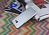 Samsung Galaxy A5 2017 Silikon Kenarl Deri Desenli Silver Rubber Klf - Resim: 2