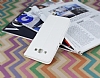 Samsung Galaxy A8 Czdanl Yan Kapakl Beyaz Deri Klf - Resim: 2