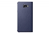 Samsung Galaxy C5 Czdanl Yan Kapakl Lacivert Deri Klf - Resim: 3
