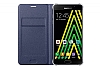 Samsung Galaxy C5 Czdanl Yan Kapakl Lacivert Deri Klf - Resim: 2