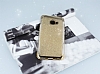 Samsung Galaxy C5 Pro Tal Kenarl Simli Gold Silikon Klf - Resim: 1