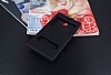 Samsung Galaxy C9 Pro Gizli Mknatsl ereveli Siyah Deri Klf - Resim: 2