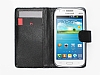 Samsung Galaxy Core i8260 Czdanl Yan Kapakl Siyah Deri Klf - Resim: 1