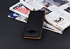 Samsung Galaxy Core Prime Gizli Mknatsl ift Pencereli Siyah Deri Klf - Resim: 1