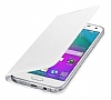 Samsung Galaxy E5 Orjinal Flip Wallet Beyaz Klf - Resim: 1