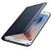 Samsung Galaxy Grand Prime / Prime Plus Czdanl Yan Kapakl Lacivert Deri Klf - Resim: 1