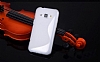 Samsung Galaxy J1 Desenli effaf Beyaz Silikon Klf - Resim: 3