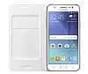 Samsung Galaxy J5 Orjinal Flip Wallet Beyaz Klf - Resim: 1