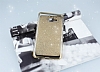 Samsung Galaxy J7 Max Tal Kenarl Simli Gold Silikon Klf - Resim: 1