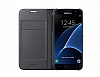 Samsung Galaxy J7 Prime / J7 Prime 2 Czdanl Yan Kapakl Siyah Deri Klf - Resim: 2