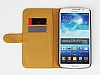 Samsung Galaxy Mega 6.3 Czdanl Yan Kapakl Mor Deri Klf - Resim: 1
