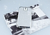 Samsung Galaxy Note 3 Tal Kenarl Simli Silver Silikon Klf - Resim: 1