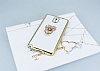 Samsung N9000 Galaxy Note 3 Tal Kalp Selfie Yzkl Gold Silikon Klf - Resim: 1