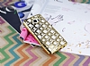 Samsung Galaxy Note 5 Kare Desenli Gold Silikon Klf - Resim: 1
