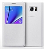 Samsung Galaxy Note 5 Orjinal Pencereli View Cover Beyaz Klf - Resim: 1