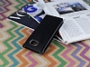 Samsung Galaxy Note 5 Pencereli Uyku Modlu nce Yan Kapakl Siyah Klf - Resim: 2