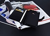 Kar Deluxe Samsung Galaxy Note FE Czdanl Yan Kapakl Siyah Deri Klf - Resim: 3
