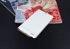 Samsung Galaxy Note Edge Gizli Mknatsl Yan Kapakl Beyaz Deri Klf - Resim: 1
