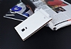 Samsung Galaxy Note Edge Gizli Mknatsl Yan Kapakl Beyaz Deri Klf - Resim: 2