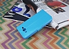 Samsung Galaxy On7 Czdanl Yan Kapakl Mavi Deri Klf - Resim: 3