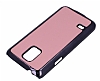 Samsung Galaxy S5 mini Metalik Kenarl Pembe Deri Klf - Resim: 3