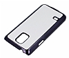 Samsung Galaxy S5 mini Metalik Kenarl Beyaz Deri Klf - Resim: 1