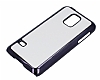 Samsung Galaxy S5 mini Metalik Kenarl Beyaz Deri Klf - Resim: 2
