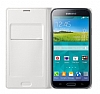 Samsung i9600 Galaxy S5 Orjinal Flip Wallet Beyaz Klf - Resim: 2
