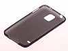 Samsung Galaxy S5 Ultra nce effaf Siyah Rubber Klf - Resim: 2