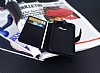 Kar Deluxe Samsung Galaxy S6 Czdanl Yan Kapakl Siyah Deri Klf - Resim: 4