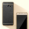 Samsung Galaxy S6 Edge Diki zli Kahverengi Silikon Klf - Resim: 3