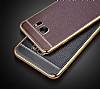 Samsung Galaxy S6 Edge Diki zli Kahverengi Silikon Klf - Resim: 4