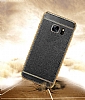 Samsung Galaxy S6 Edge Diki zli Silver Silikon Klf - Resim: 6