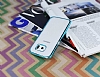 Eiroo Breza Samsung Galaxy S6 Edge Mavi Metal Kenarl effaf Rubber Klf - Resim: 2