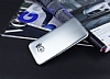 Samsung Galaxy S6 Edge Metalik Silver Silikon Klf - Resim: 2