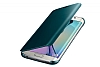 Samsung Galaxy S6 edge Orjinal Clear View Uyku Modlu Yeil Klf - Resim: 2