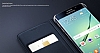 Samsung Galaxy S6 Edge Orjinal Flip Wallet Beyaz Deri Klf - Resim: 4