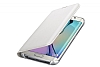 Samsung Galaxy S6 Edge Orjinal Flip Wallet Beyaz Deri Klf - Resim: 3
