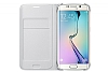 Samsung Galaxy S6 Edge Orjinal Flip Wallet Beyaz Deri Klf - Resim: 2
