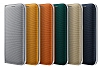 Samsung Galaxy S6 Edge Orjinal Fabric Flip Wallet Gold Klf - Resim: 2