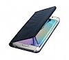 Samsung Galaxy S6 Edge Orjinal Fabric Flip Wallet Siyah Klf - Resim: 2