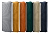 Samsung Galaxy S6 Edge Orjinal Fabric Flip Wallet Gri Klf - Resim: 1