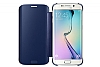 Eiroo Samsung Galaxy S6 Edge Plus Clear View Uyku Modlu Dark Blue Klf - Resim: 5