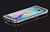 Samsung Galaxy S6 Edge Tal Bumper ereve Silver Klf - Resim: 5
