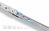 Samsung Galaxy S6 Edge Tal Bumper ereve Silver Klf - Resim: 2