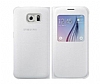 Samsung i9800 Galaxy S6 Fabric Orjinal Uyku Modlu Pencereli Beyaz Klf - Resim: 2