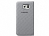 Samsung i9800 Galaxy S6 Fabric Orjinal Uyku Modlu Pencereli Gri Klf - Resim: 1