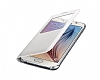 Samsung i9800 Galaxy S6 Fabric Orjinal Uyku Modlu Pencereli Beyaz Klf - Resim: 3