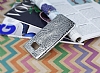 Samsung Galaxy S7 Edge Deri Desenli Parlak Silver Silikon Klf - Resim: 2