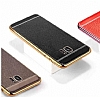 Samsung Galaxy S7 Edge Diki zli Silver Silikon Klf - Resim: 7